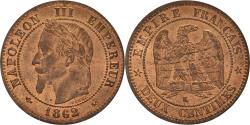 World Coins - Coin, France, Napoleon III, 2 Centimes, 1862, Bordeaux, , Bronze
