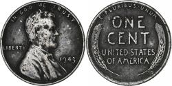 Us Coins - United States, Cent, Lincoln, 1943, Philadelphia, Zinc Coated Steel,