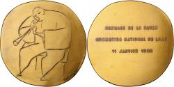 World Coins - France, Medal, Hommage de la SACEM, Orchestre National de Lille, 1986, Bronze