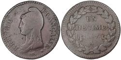 World Coins - Coin, France, Dupré, Decime, 1798, Paris, , Bronze, Gadoury:187