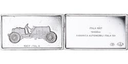 World Coins - France, Medal, Célèbres Automobiles du Monde, ITALIA 1907, , Silver