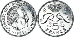 World Coins - Coin, Monaco, Rainier III, 5 Francs, 1989, , Copper-nickel, KM:150