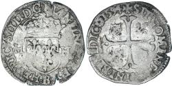 World Coins - Coin, France, Henri IV, Douzain aux deux H, 1594, Rouen, 2nd type,