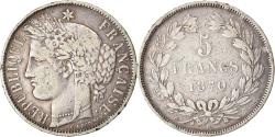 World Coins - Coin, France, Cérès, 5 Francs, 1870, Bordeaux, , Silver, KM:818.2
