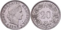 World Coins - Switzerland, 20 Rappen, 1959, Bern, Copper-nickel, , KM:29a