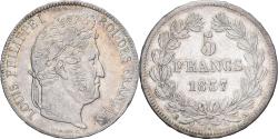 World Coins - France, Louis-Philippe, 5 Francs, 1837, Paris, Silver, , Gadoury:678