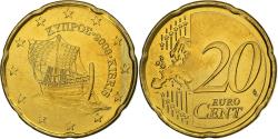 World Coins - Cyprus, 20 Centimes, 2008, Vantaa, Nordic gold,