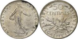 World Coins - France, 50 Centimes, Semeuse, 1916, Paris, Silver, , KM:854