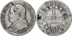 World Coins - ITALIAN STATES, Lira, 1866, Rome, KM #1378, , Silver, 4.95