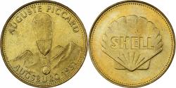 World Coins - France, Token, Collection Shell, Auguste Piccard, Bronze-Aluminium,
