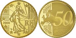 World Coins - France, 50 Euro Cent, 2009, Paris, Proof, , Brass, KM:1412