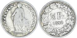 World Coins - Coin, Switzerland, 1/2 Franc, 1898, Bern, , Silver, KM:23