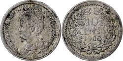 World Coins - Netherlands, Wilhelmina I, 10 Cents, 1918, Silver, , KM:145