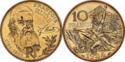 World Coins - Coin, France, François Rude, 10 Francs, 1984, Paris, série FDC, Tranche A