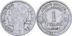 World Coins - France, Franc, Morlon, 1945, Beaumont - Le Roger, Aluminum,