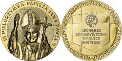World Coins - Poland, Medal, Congrès Eucharistique de Lodz, Jean-Paul II, 1987, Copper Gilt