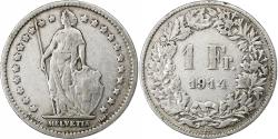 World Coins - Switzerland, Franc, 1914, Bern, Silver, , KM:24