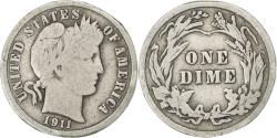 Us Coins - United States, Dime, Barber Dime, 1911, U.S. Mint, Silver, , KM:113