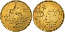 World Coins - Italy, 50 Euro Cent, 2002, Rome, Brass, , KM:215
