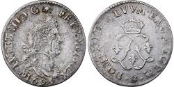 World Coins - France, Louis XIV, 4 Sols aux 2 L, 1693, Rouen, reformed, Silver,