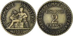 World Coins - Coin, France, Chambre de commerce, 2 Francs, 1922, Paris,