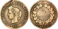 World Coins - Coin, France, Cérès, 5 Centimes, 1879, Paris, , Bronze, KM:821.1