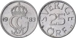 World Coins - Sweden, Carl XVI Gustaf, 25 Öre, 1983, Copper-nickel, , KM:851