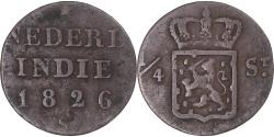 World Coins - Coin, NETHERLANDS EAST INDIES, SUMATRA, ISLAND OF, 1/4 Stuiver, 1826, Utrecht