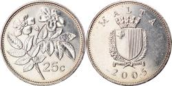 World Coins - Coin, Malta, 25 Cents, 2005, Franklin Mint, , Copper-nickel, KM:97
