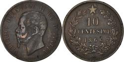 World Coins - Coin, Italy, Vittorio Emanuele II, 10 Centesimi, 1866, Milan, , Copper