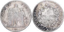 World Coins - France, 5 Francs, Union et Force, 1797-1798, Paris, Silver, , KM:639.1