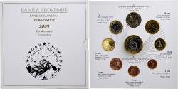 World Coins - Slovenia, 1 Cent to 2 Euro + 3 Euro, BU, 2009,