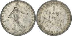 World Coins - Coin, France, Semeuse, Franc, 1917, Paris, , Silver, KM:844.1