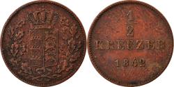 World Coins - Coin, German States, WURTTEMBERG, Wilhelm I, 1/2 Kreuzer, 4 Pfennig, 1842