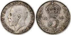 World Coins - Coin, Great Britain, George V, 3 Pence, 1919, , Silver, KM:813