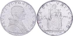 World Coins - Vatican, Paul VI, 5 Lire, 1963, Rome, Aluminum, , KM:78.1