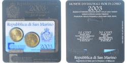 World Coins - San Marino, 20 c. + 50 c., 2003, Rome, FDC, , Nordic gold