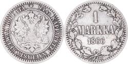 World Coins - Coin, Finland, Alexander II, Markka, 1866, Helsinki, , Silver, KM:3.1