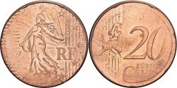 World Coins - France, 20 Centimes, Faulty, Flan error, 2007, MDP, Copper Plated Steel