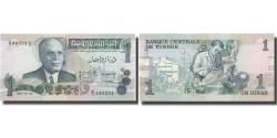 World Coins - Banknote, Tunisia, 1 Dinar, 1973, 1973-10-15, KM:70, UNC(64)