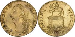 World Coins - France, Token, Louis XV, Statue de Louis XV à Bordeaux, 1744, Brass, Nuremberg