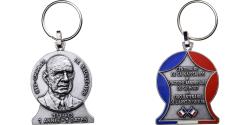 World Coins - France, Porte-Clés, Centenaire du Général De Gaulle, 1990, Silvered Metal