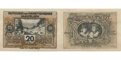 World Coins - Banknote, Austria, Saalfelden, 20 Heller, paysage, 1920, UNC(63), Mehl:FS 859a