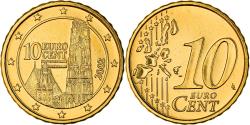 World Coins - Austria, 10 Euro Cent, St. Stephen's Cathedral, 2002, golden, , Nordic