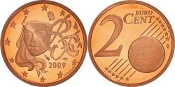 World Coins - France, 2 Euro Cent, 2009, Paris, BE, , Copper Plated Steel, Gadoury:2