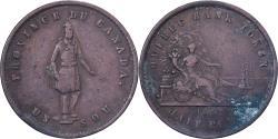 World Coins - Upper Canada, Québec, Halfpenny, 1852, Copper,