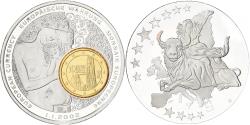 World Coins - Austria, Medal, Monnaies européennes, 2002, Copper Plated Silver,