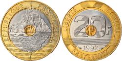 World Coins - Coin, France, Mont Saint Michel, 20 Francs, 1992, , Tri-Metallic