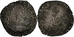 World Coins - France, Henri IV, 1/2 Franc, 1606, Limoges, Silver, , Gadoury:590