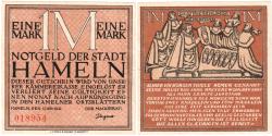 World Coins - Banknote, Germany, Hameln, 1 Mark, personnage, 1921, 1921-06-01, UNC(63)